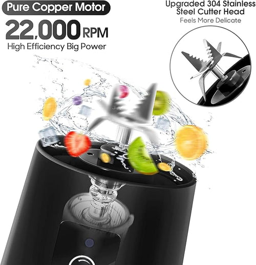 BlendPro™ – Portable Electric 6-Blade USB Juice Maker (380ML | 2000mAh)