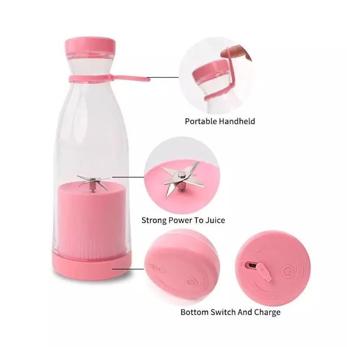 Blend & Go™ – USB Rechargeable Portable Mini Juice Blender (380ml) | Multicolour