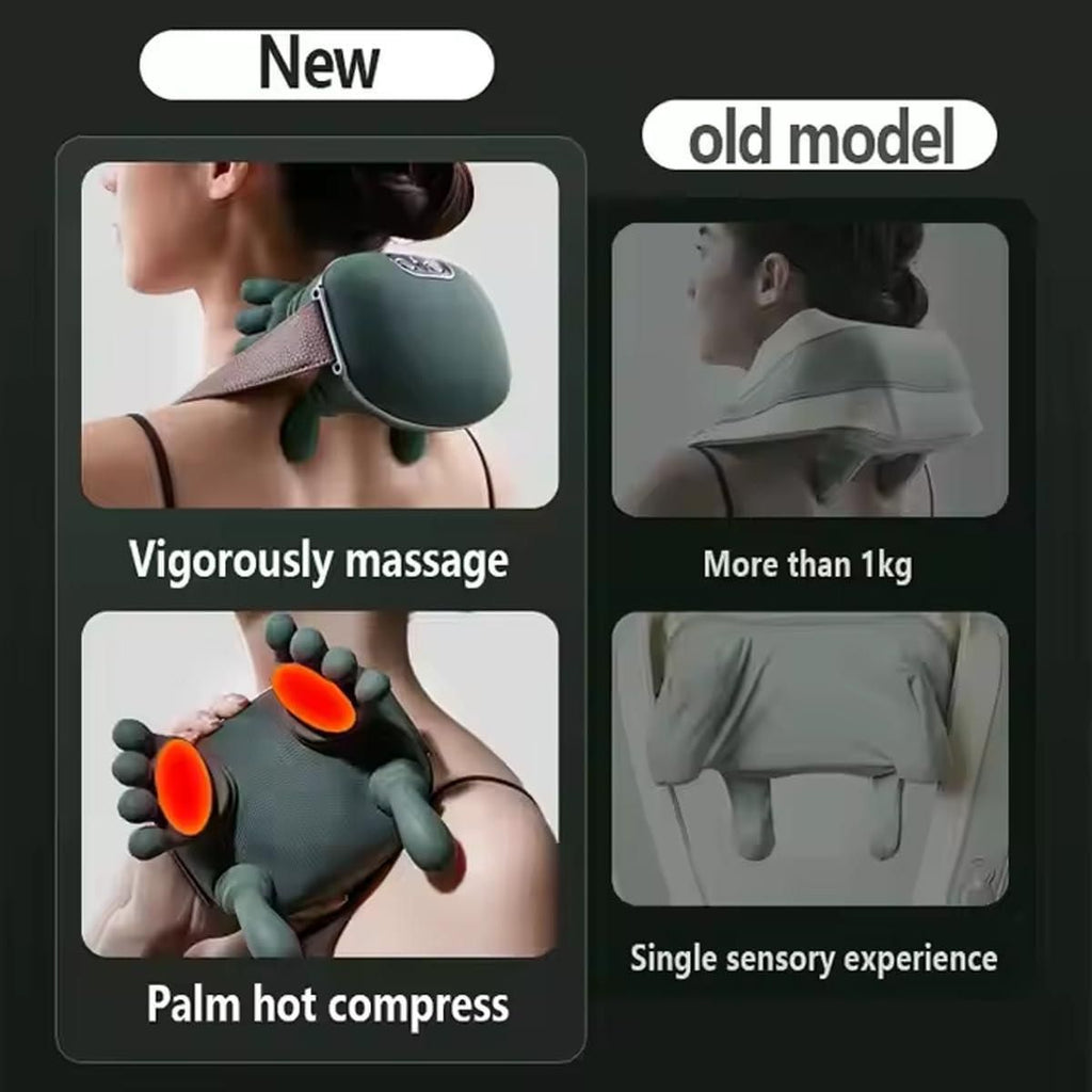 4D Bionic Hand Shoulder and Neck Massager | Soft Silicone Warm Human Like Hand