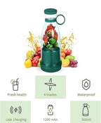 Blend & Go™ – USB Rechargeable Portable Mini Juice Blender (380ml) | Multicolour
