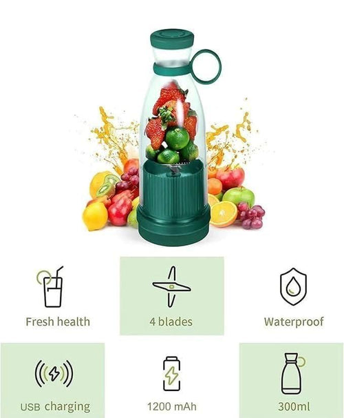 Blend & Go™ – USB Rechargeable Portable Mini Juice Blender (380ml) | Multicolour