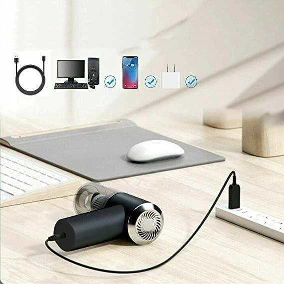 2-in-1 Portable Wireless Vacuum Cleaner & Air Duster – Powerful Handheld Cleaning Tool