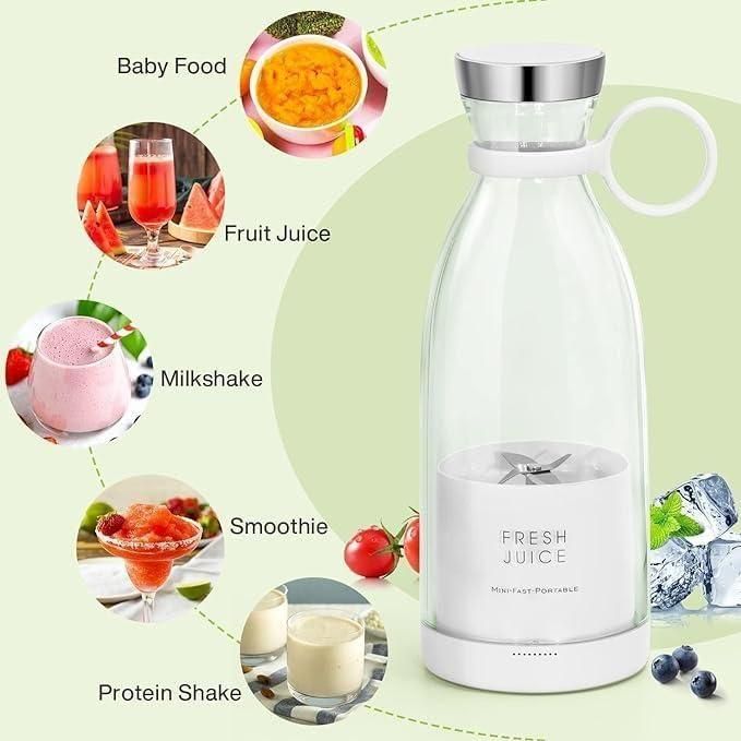 Blend & Go™ – USB Rechargeable Portable Mini Juice Blender (380ml) | Multicolour