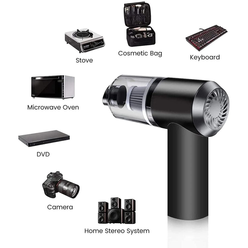 2-in-1 Portable Wireless Vacuum Cleaner & Air Duster – Powerful Handheld Cleaning Tool