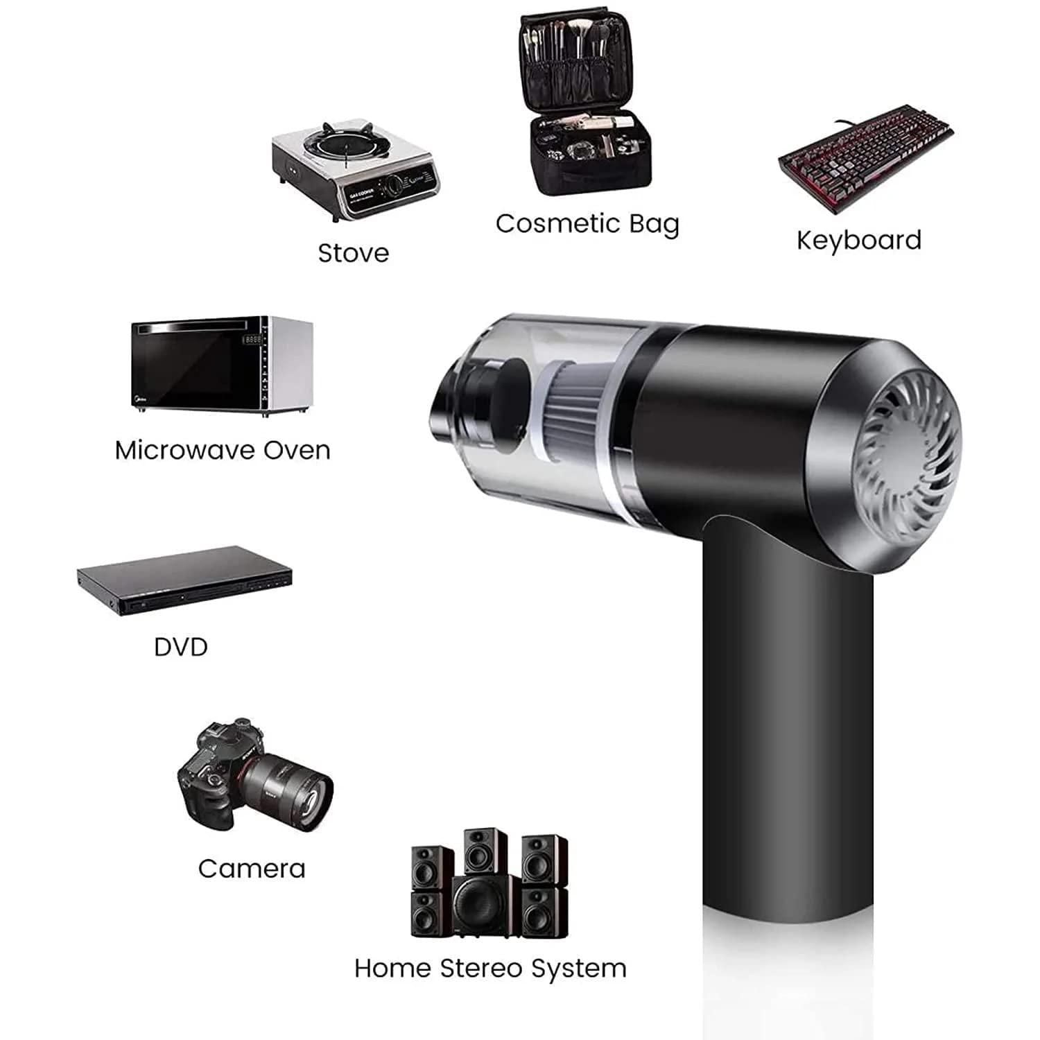 2-in-1 Portable Wireless Vacuum Cleaner & Air Duster – Powerful Handheld Cleaning Tool