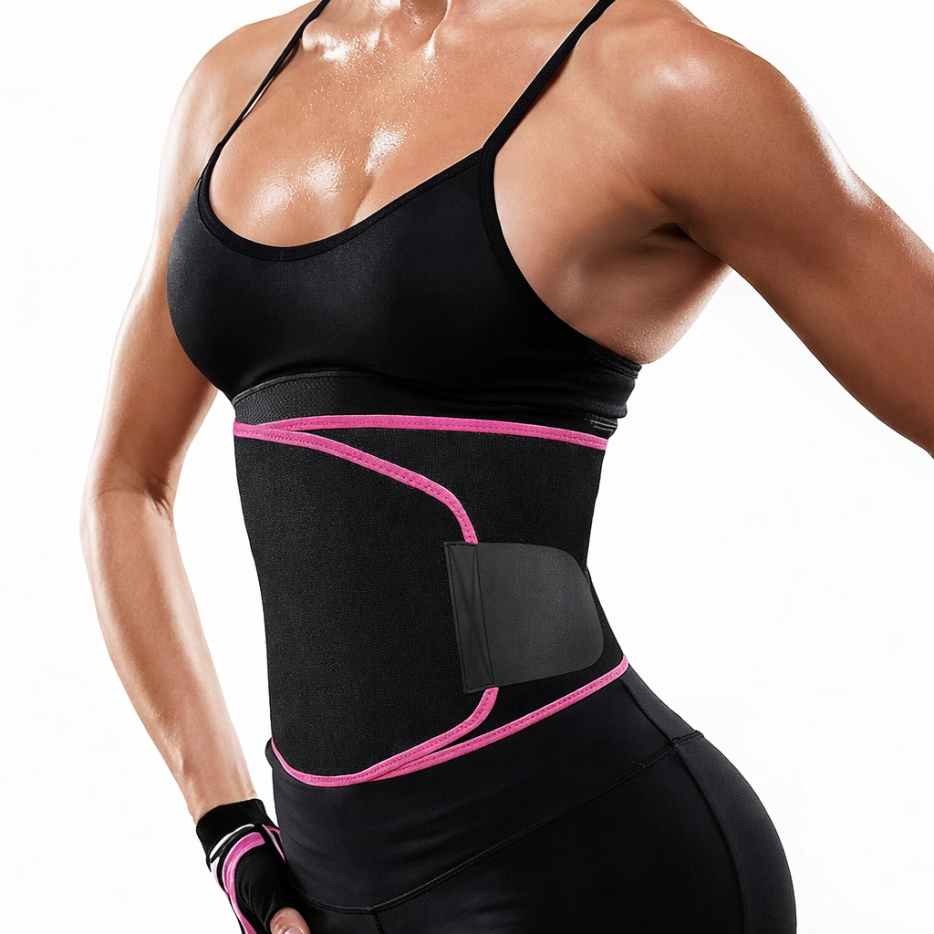 Unisex Adjustable Waist Trimmer Belt – Sweat Belt for Workout, Fat Burn & Lower Back Support