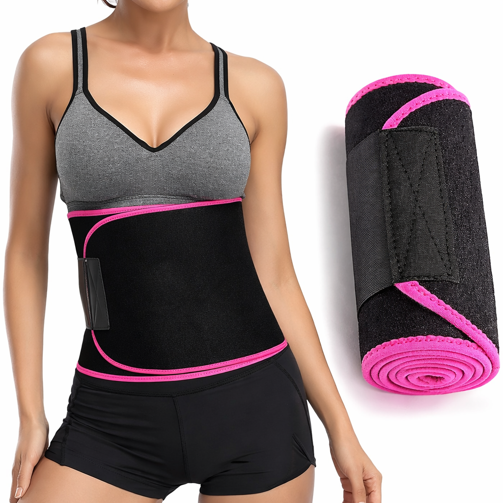 Unisex Adjustable Waist Trimmer Belt – Sweat Belt for Workout, Fat Burn & Lower Back Support