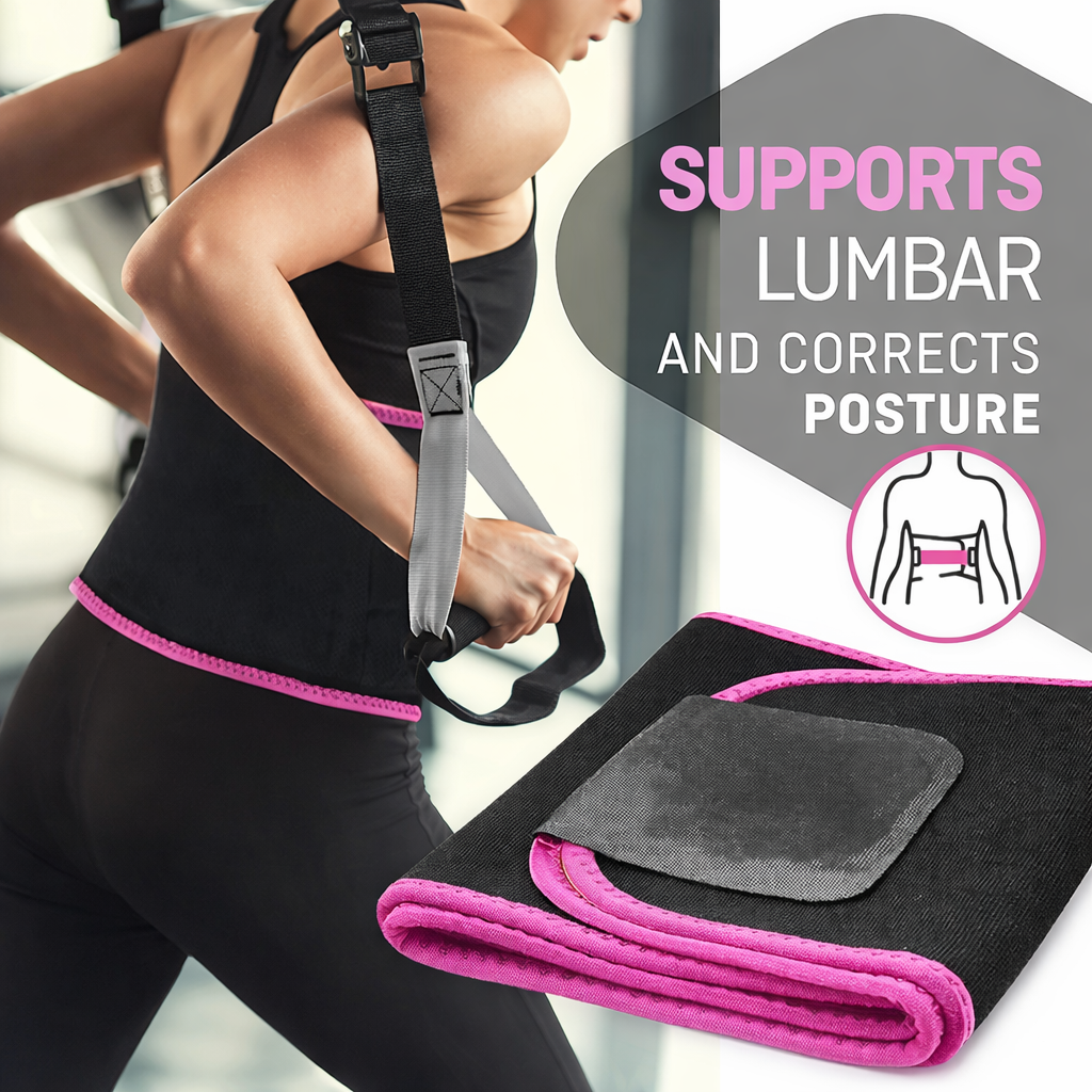 Unisex Adjustable Waist Trimmer Belt – Sweat Belt for Workout, Fat Burn & Lower Back Support