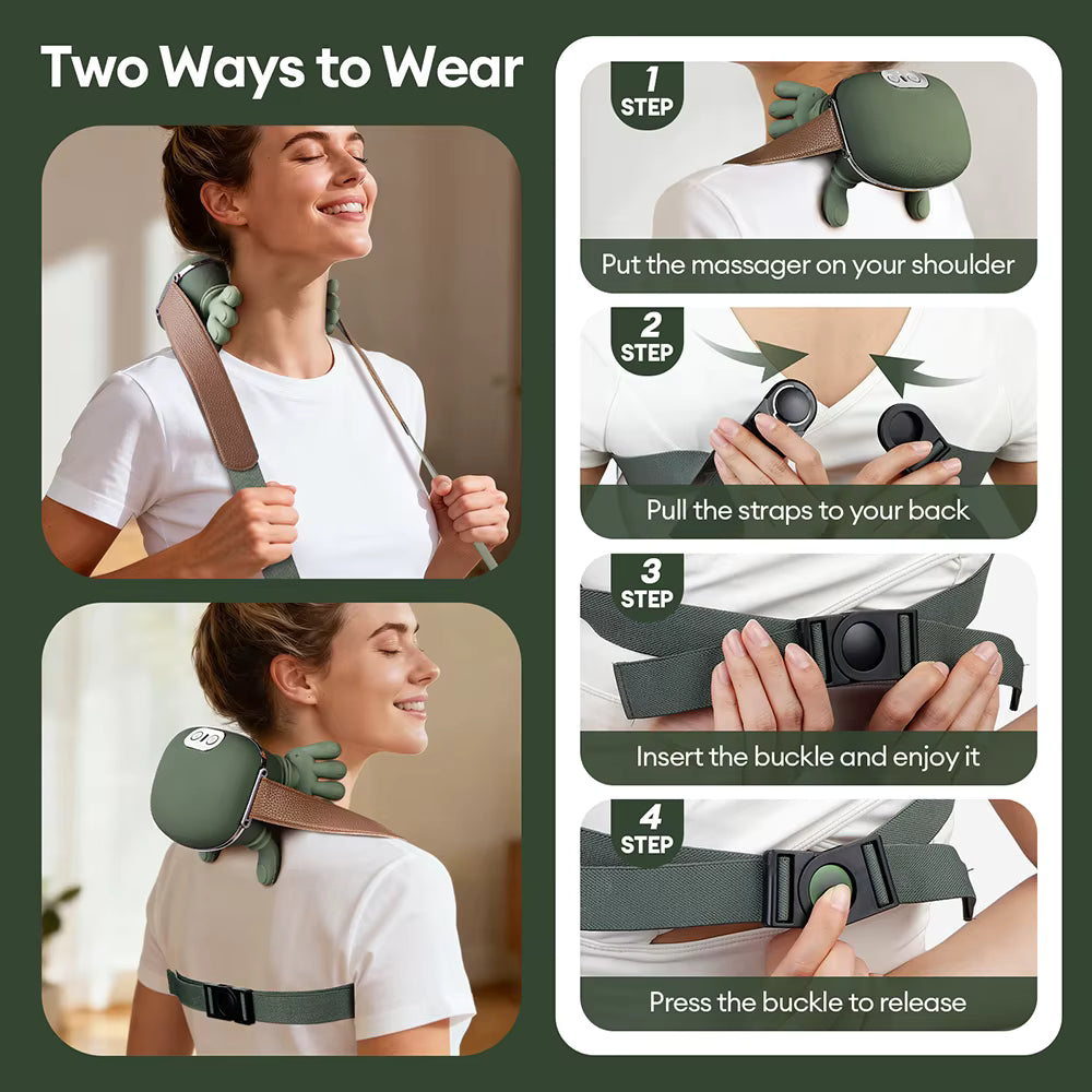 4D Bionic Hand Shoulder and Neck Massager | Soft Silicone Warm Human Like Hand