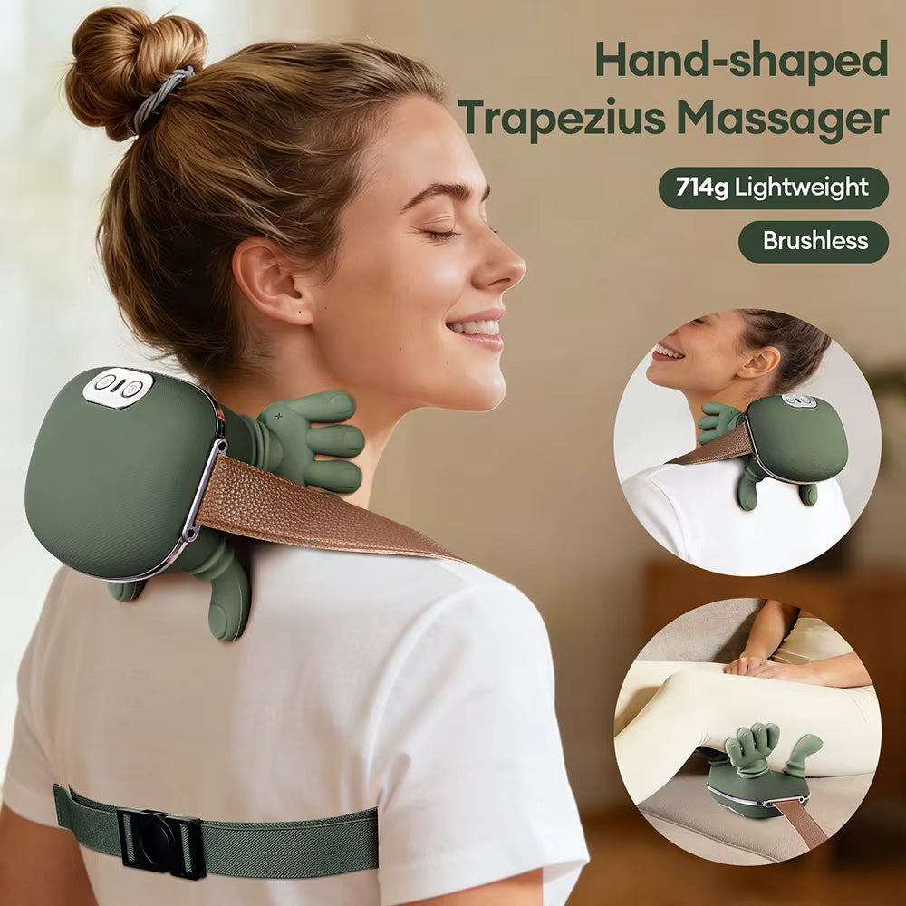 4D Bionic Hand Shoulder and Neck Massager | Soft Silicone Warm Human Like Hand