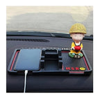 HSR Multifunction Car Dashboard Phone Holder & Anti-Slip Silicone Pad | English Letters
