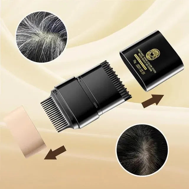 Instant Gray Hair Cover Comb – Quick Touch-Up Hair Dye Stick (20gm) - Black